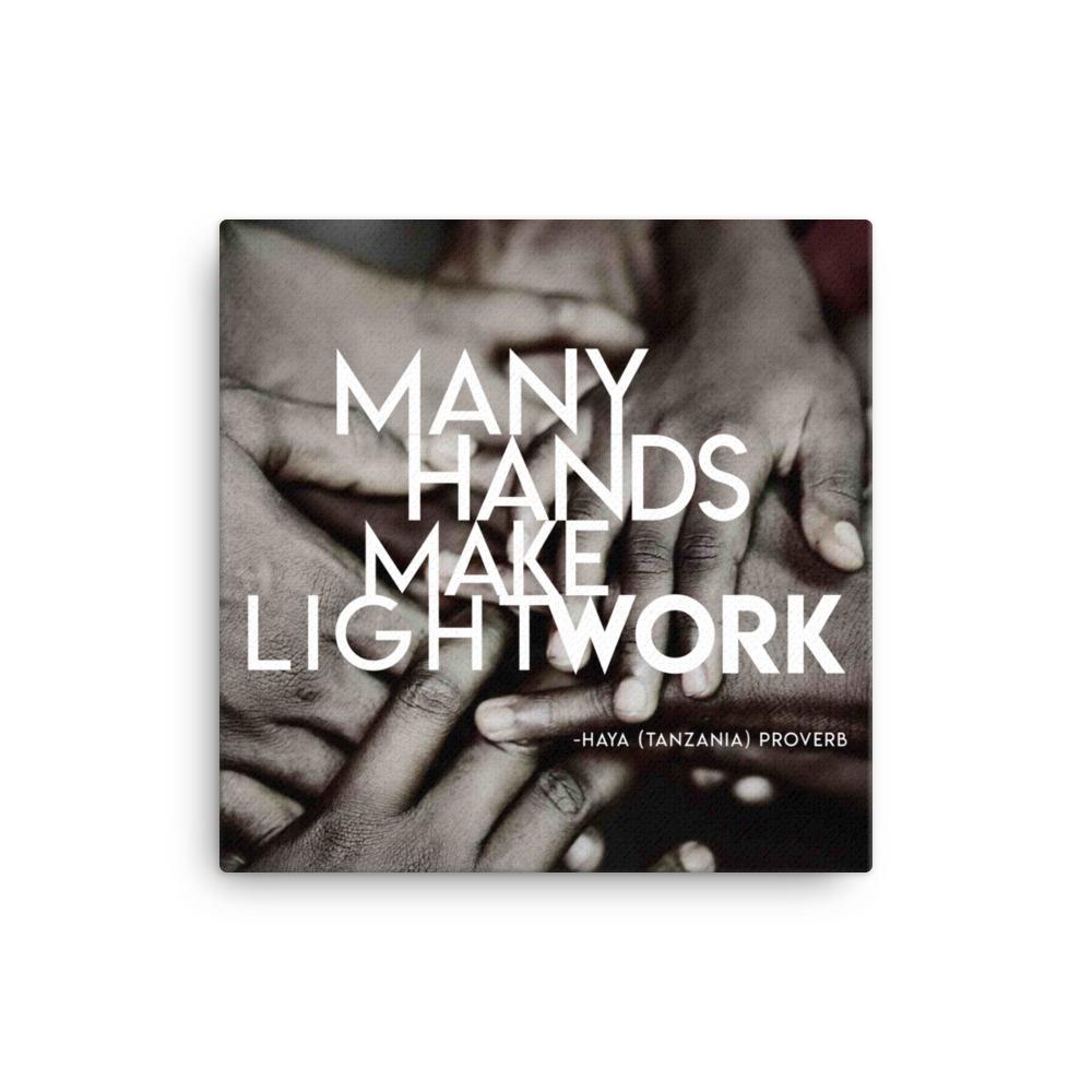 Posters - Many Hands Canvas